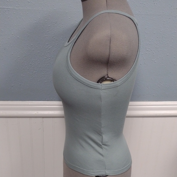 Madewell Green Fitted Sleeveless Tank Top - Picture 5 of 8
